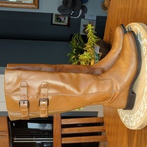 Ecco shape 25 Carmel leather buckle boots 41